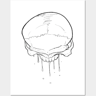 Skull drip Posters and Art